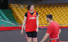 中國女籃備戰(zhàn)，張子宇投籃精準穩(wěn)定。